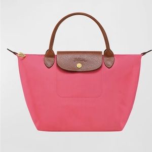 Longchamp Le Pliage Small Top Handle bag nwt pink grenadine